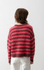 striped sweater bordeaux hortensia american vintage - fuzzy striped sweater