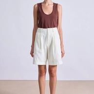 Apiece Apart Bari Midi Short Cream 