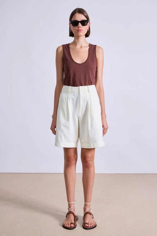 Apiece Apart Bari Midi Short Cream 