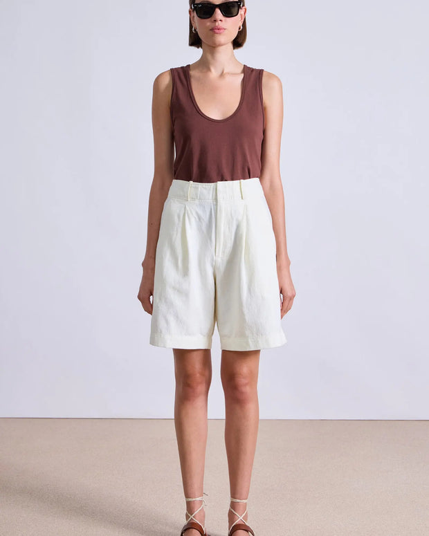 Apiece Apart Bari Midi Short Cream 