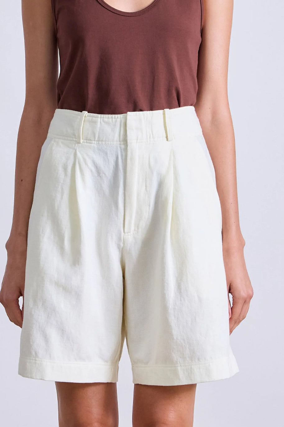 Apiece Apart Bari Midi Short Cream 