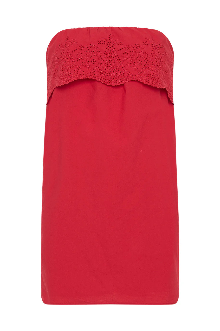 Posse Beryl Strapless Mini Dress - Red Mini Dress- Holiday Mini Dress- Strapless Mini Dress - Posse 