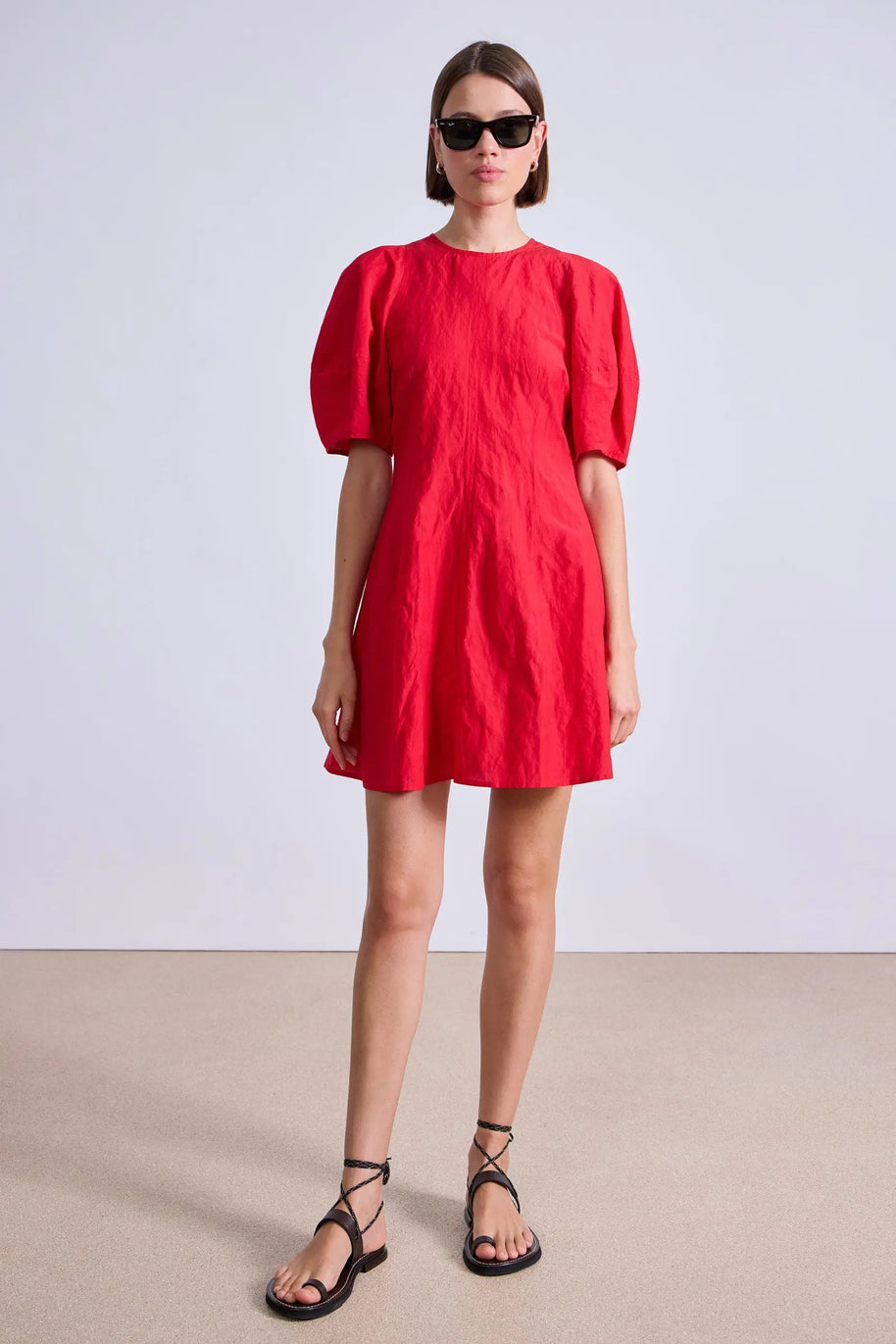 Apiece Apart Bettina Mini Dress Red 