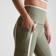 Spacedye New Moves High Waisted Midi Legging Sage 