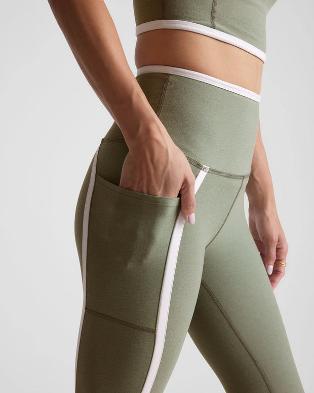 Spacedye New Moves High Waisted Midi Legging Sage 