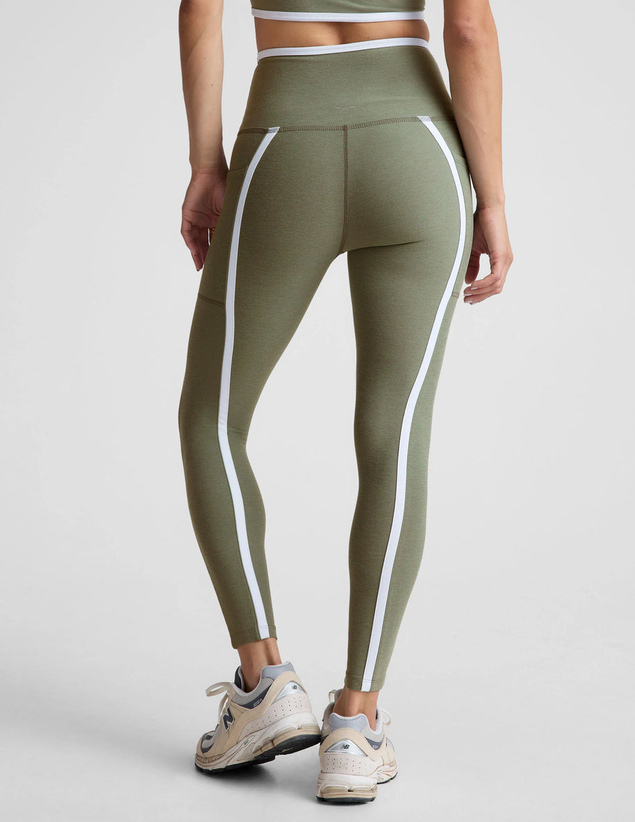 Spacedye New Moves High Waisted Midi Legging Sage 