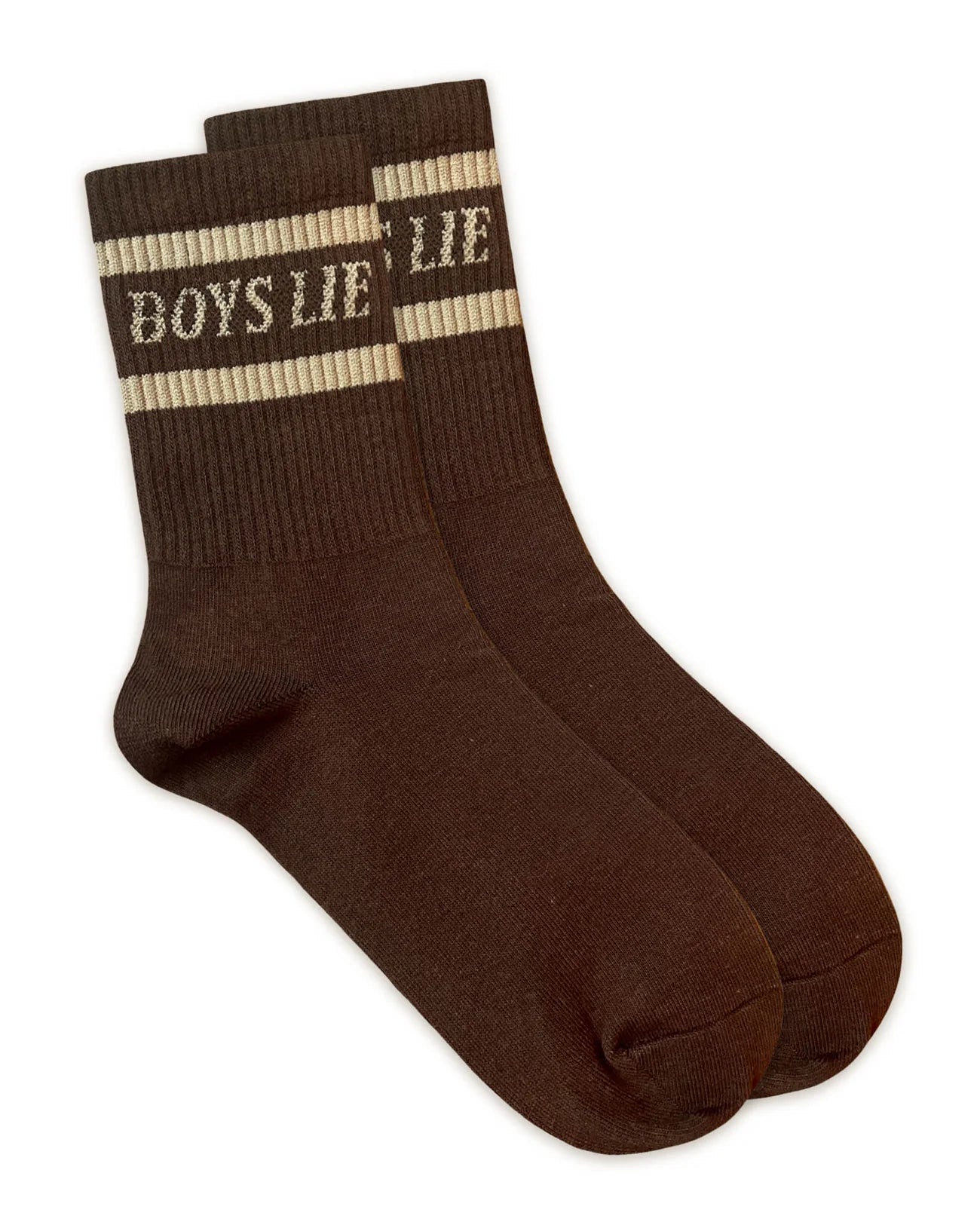 boys lie socks in espresso - brown socks - butter yellow stripe socks 