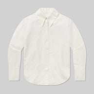 citizens of humanity camilia shirt in cassia - silky button down white top 