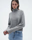 Gigi Hadid Guest in Residence Cropped Turtleneck in Stone. Grey Cropped Turtleneck Guest in Residence 