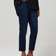 citizens of humanity caia straight in lotus - staple skinny high rise straight jeans - dark indigo jeans high waisted straight 