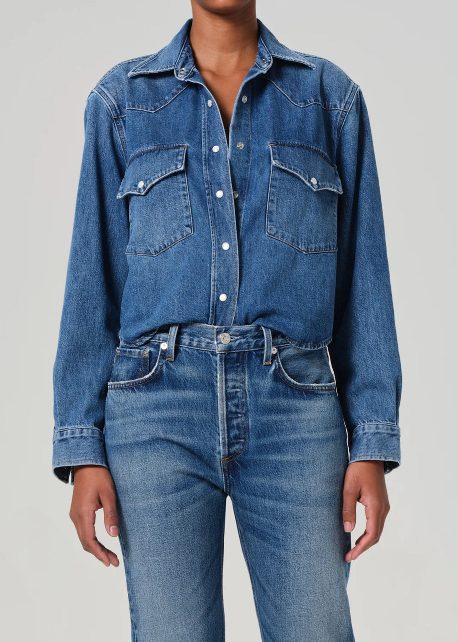 Citizens of Humanity Cropped Western Shirt Chaya 