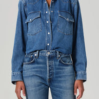 Citizens of Humanity Cropped Western Shirt Chaya 