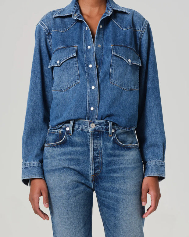 Citizens of Humanity Cropped Western Shirt Chaya 