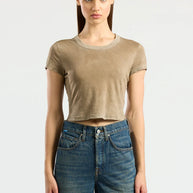 cotton citizen shirt - vintage chai baby tee - light brown simple tee 