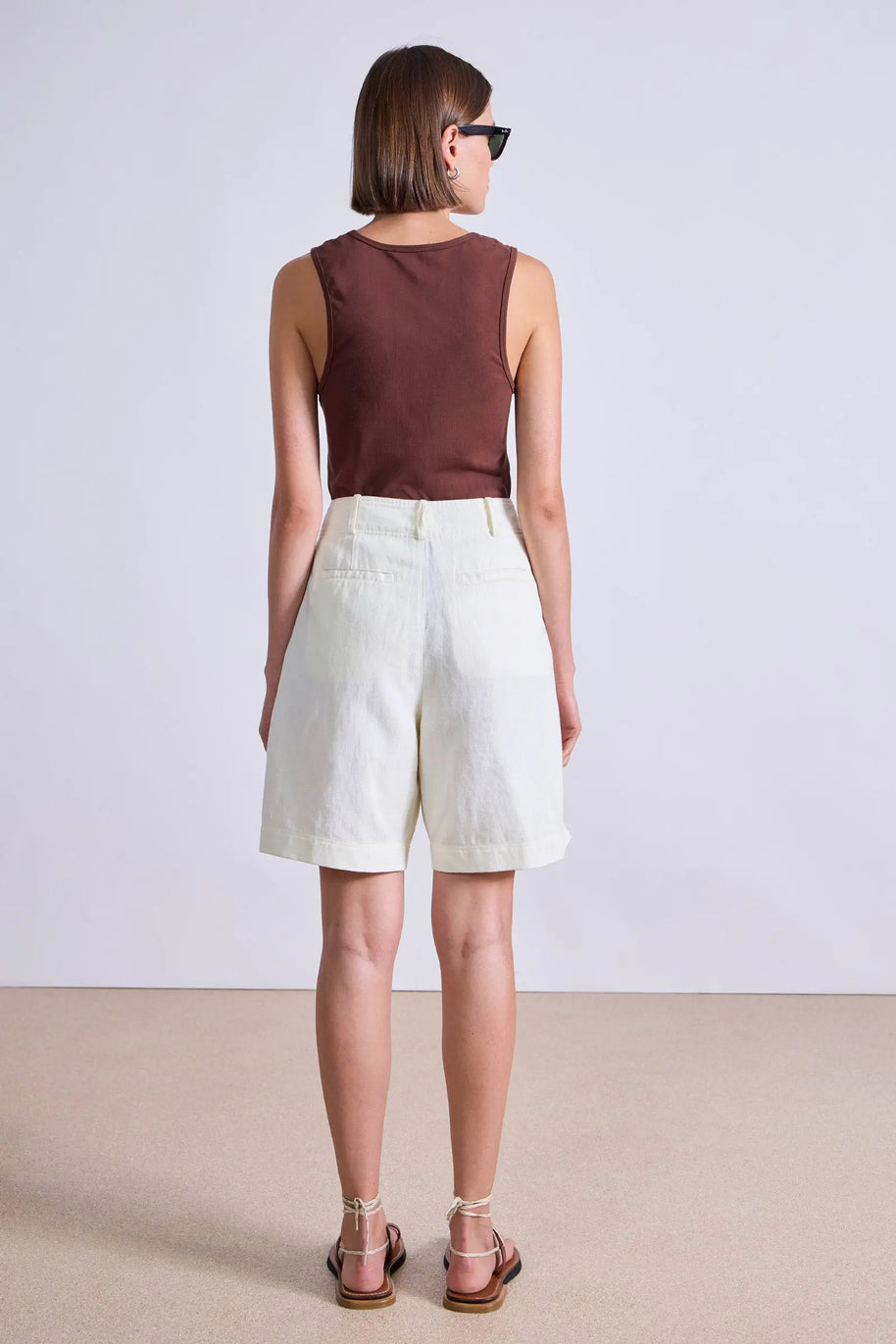 Apiece Apart Bari Midi Short Cream 