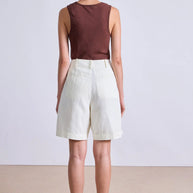 Apiece Apart Bari Midi Short Cream 