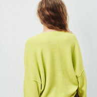 american vintage damsville sweater pistachio - lime green wool sweater - fuzzy green sweater  