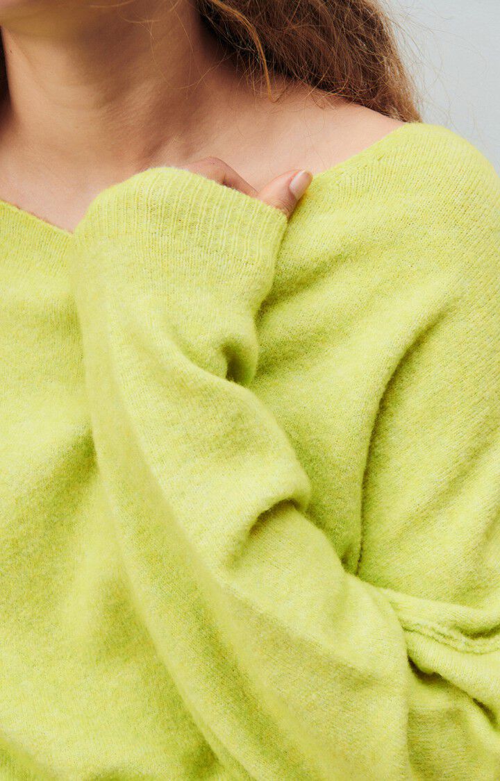 american vintage damsville sweater pistachio - lime green wool sweater - fuzzy green sweater  