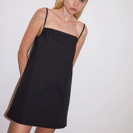 Deiji Studios Drawcurve Black Mini Dress 