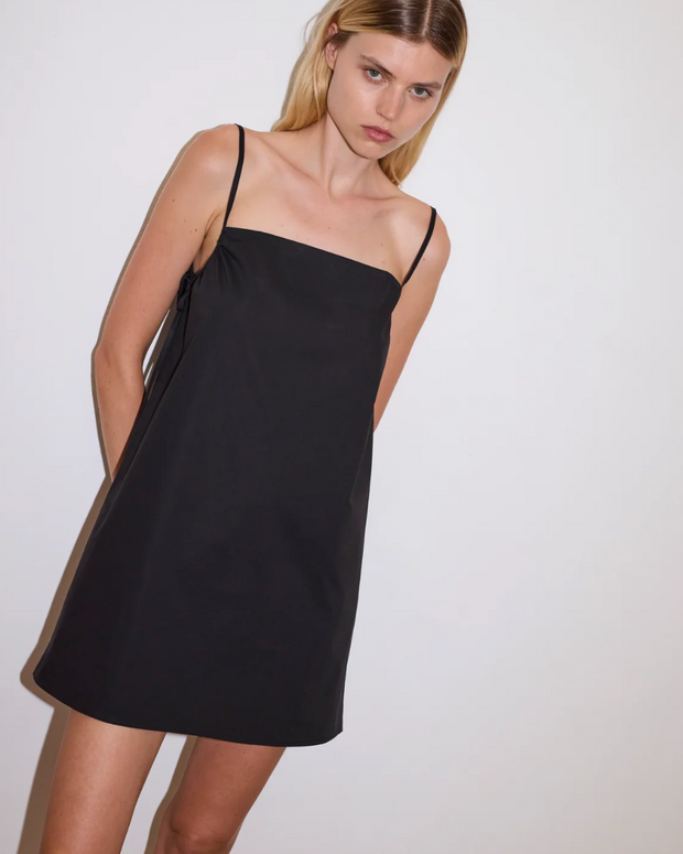 Deiji Studios Drawcurve Black Mini Dress 