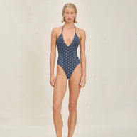 sawyer full-piece swimsuit in denim devon windsor - one piece swimsuit devon windsor 