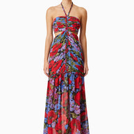 elliatt long dress thea cocktail dress multi -  cocktail multi colored floral maxi dress 