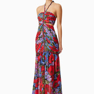 elliatt long dress thea cocktail dress multi -  cocktail multi colored floral maxi dress 