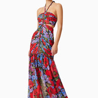 elliatt long dress thea cocktail dress multi -  cocktail multi colored floral maxi dress 