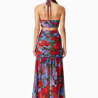 elliatt long dress thea cocktail dress multi -  cocktail multi colored floral maxi dress 