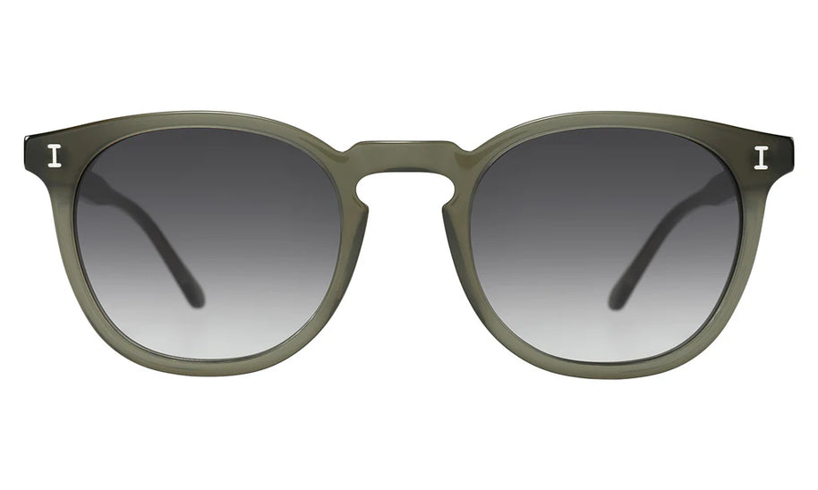 illesteva Eldridge sunglasses - olive grey sunglasses - green  sunglasses -round sunglasses