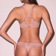 Fleur du Mal Charlotte lace thong - Le smoking pack