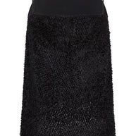 St. Agni Feathered Silk Cami in Black 