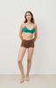 american vintage womens - womens shorty gamipy chocolate - short shorts 100% cotton brown 