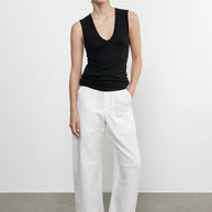 Enza costa Twill Work Pant Off White 