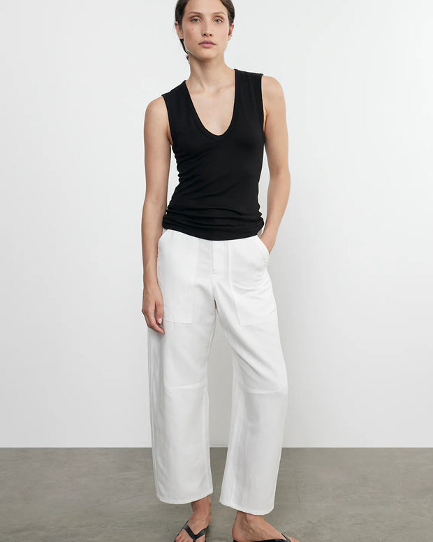 Enza costa Twill Work Pant Off White 