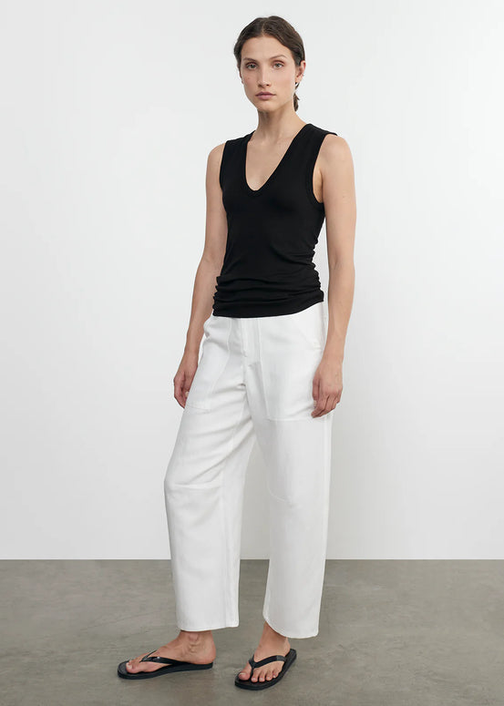 Enza costa Twill Work Pant Off White 