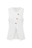 Posse Gigi Gilet - White button vest - linen vest 