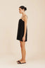 Posse Maggie Dress- Black mini linen dress - Posse black dress