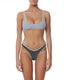 Lurex bikini - its now cool - 90's duo crop- high hip swimwear 