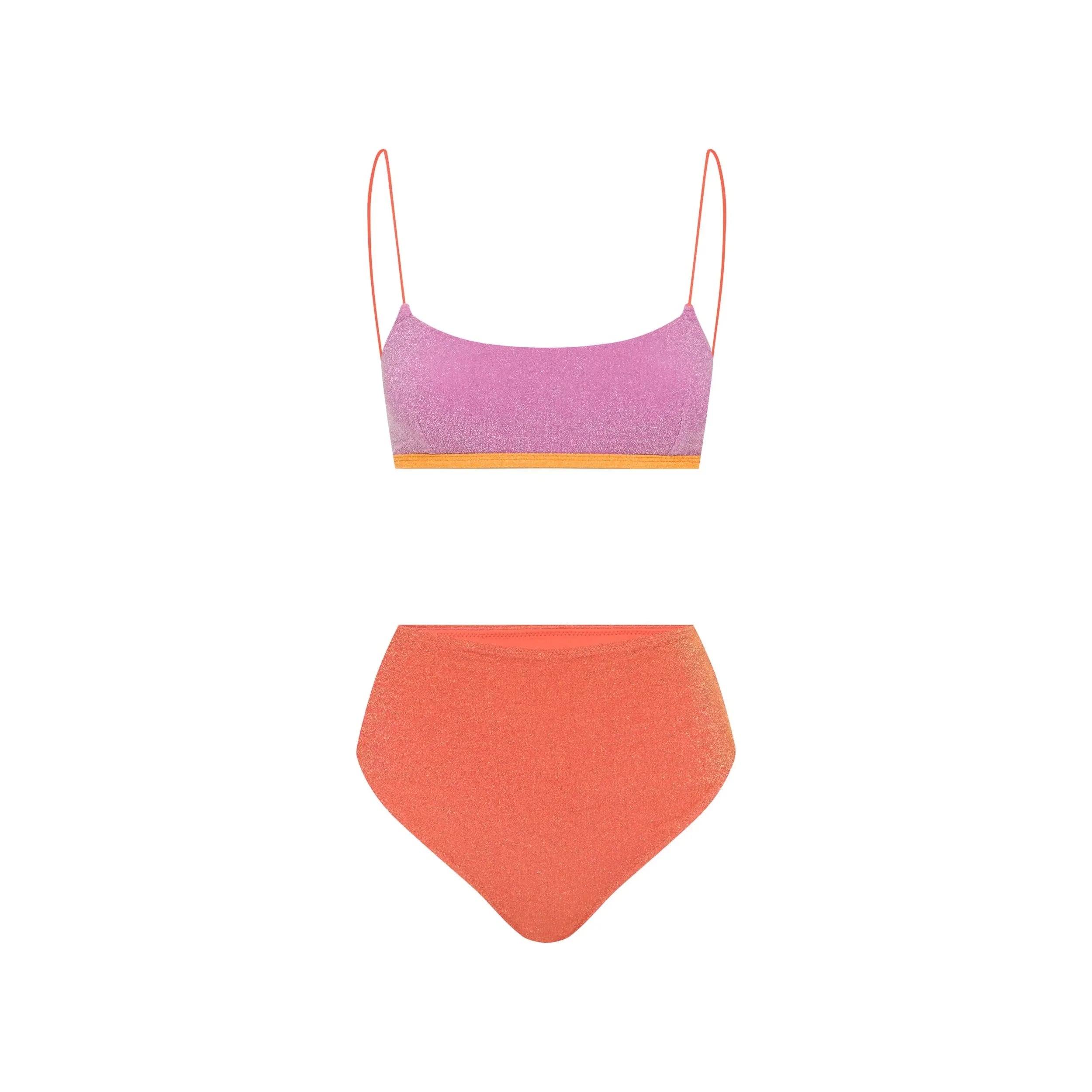 It's Now Cool Lurex High Waisted Bikini Bottom