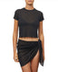 Its Now Cool Mesh Sarong - Black Sarong - Black Cover up 