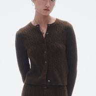 Jane Cable Cardigan Guest in Residence Gigi Hadid. Guest in Residence Cardigan Brown. Jane Cable Cardigan 