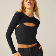 Beyond Yoga Formation Shrug in Black, Yoga Shrug, Workout Shrug 