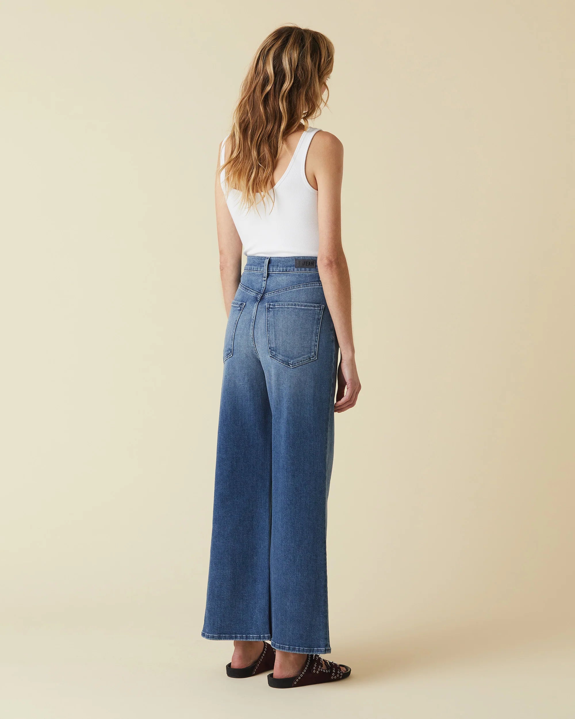 Le Jean Virgina Wide Leg Ankle Jean Laurel Canyon 