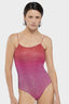 oséree ombre pink shade maillot - lurex sparkle one piece pink 