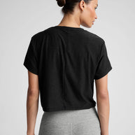 Beyond Yoga Featherweight Supreme Cropped Tee in Darkest Night, Womens Workout tee 