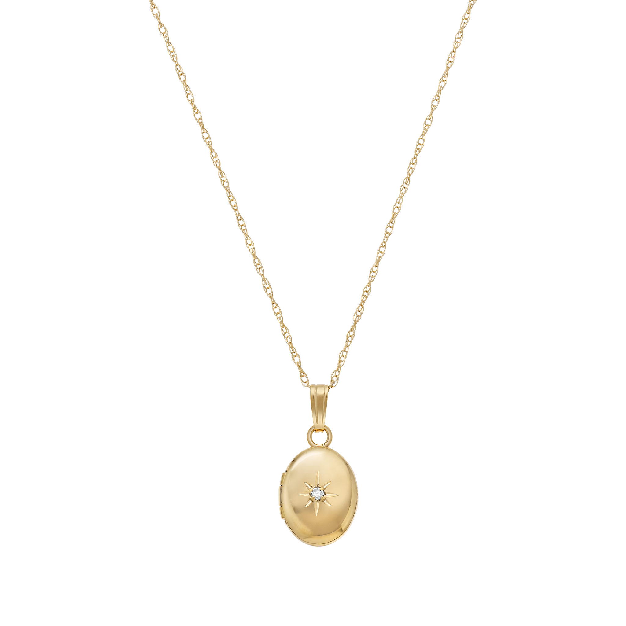 La Kaiser 14k gold locket with diamond - gift ideas 