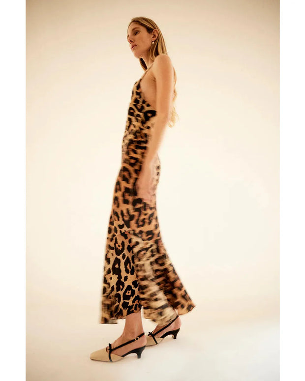 Long Fawn Leopard Dress - Room Eight 