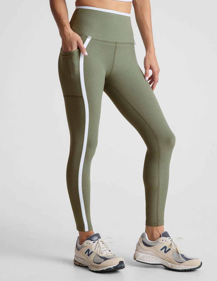 Spacedye New Moves High Waisted Midi Legging Sage 