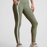 Spacedye New Moves High Waisted Midi Legging Sage 